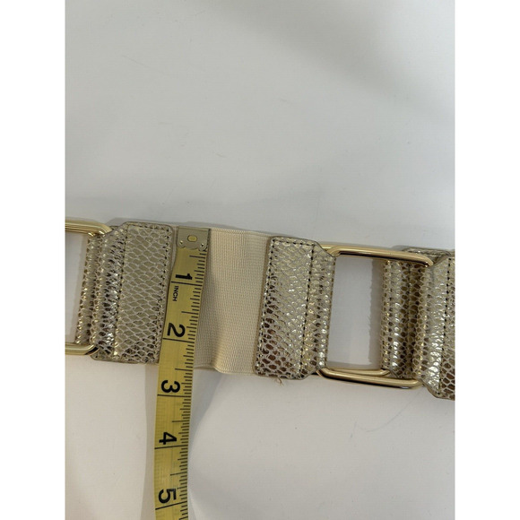 via spiga belt golden metal /leather/elastic size M snap closing - Picture 4 of 5